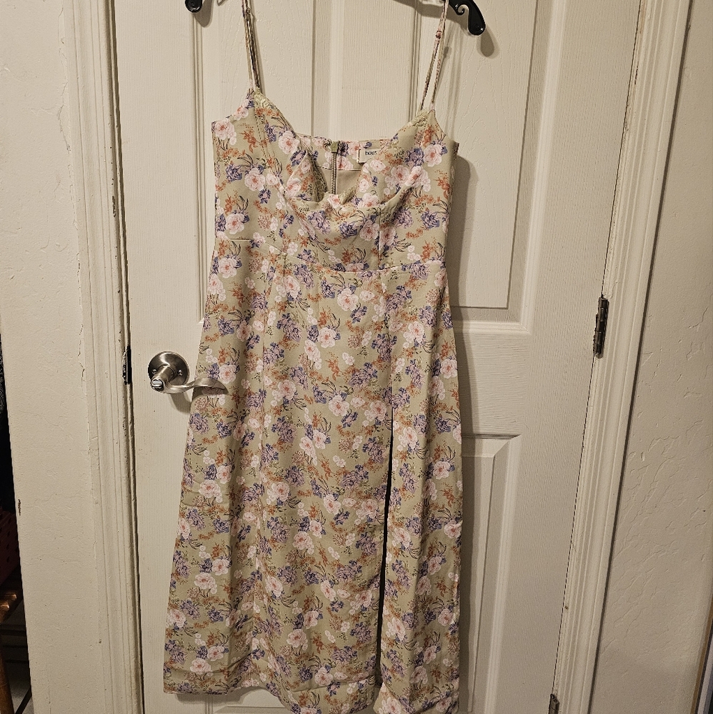 House of CB Charlotte Peony Print Midi Sundress Sz L